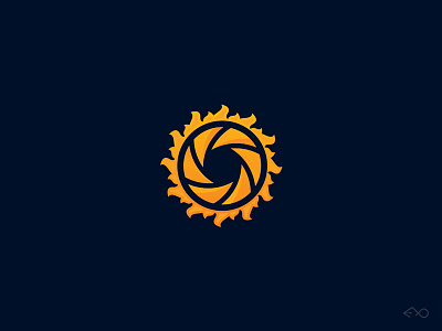 Shuttersun camera creative design logo photo stock sun vector