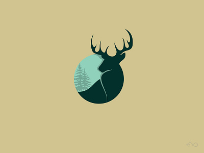 Deertone Logo animal creative deer design forest logo vector wild