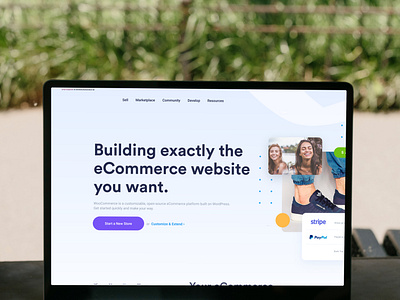 Mockup for redesign landing page