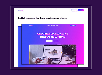 Hero section for build.io design figma hero section landing page ui design