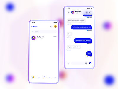 User chat screen for MSG App chat screen design figma ui design
