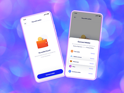 Connect wallet screens