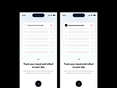 Onboarding screen for loate app