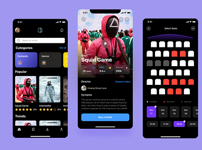 Cinema Plus redesign app 2022 ui trends app cinema plus redesign cinema ui app film app netflix mobile app ui ui app trends 2022 ui movie app ui ux mobile app webdesign