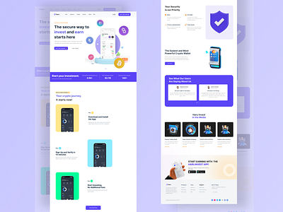 Landing page for investment company
