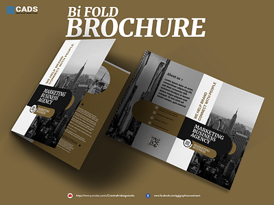 Bi fold Brochure branding graphic design vector