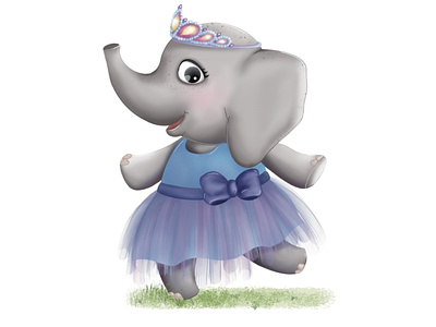 Ms. Elegant Elephant animal character book illustrations character design childrens book illustrations elephant illustration kids books