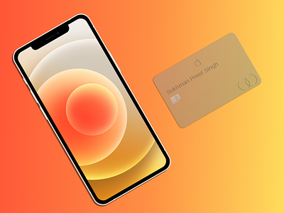 Apple Card Re-imagined concept - Part 1 3d beginner branding color concept design dribble fresh glass gradient graphic design illustration logo material mock orange