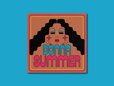 Donna Summer 1970s 70s album creative disco donna summer illustration illustrator music pop culture retro typography vintage vinyl