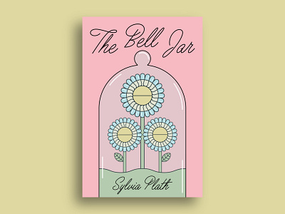"The Bell Jar" Cover 50s 60s book book cover cover design creative design graphic design illustration illustrator mid century redesign retro type design typography vintage