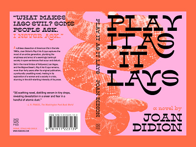 Play It As It Lays Book Cover book book cover cover cover design creative design graphic design joan didion novel pop culture redesign retro type design typography vintage