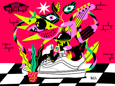 Vans Old Skool Art art direction artwork branding branding design character colorful concept digital illustration digitalart graphic design illustration music vans vans off the wall