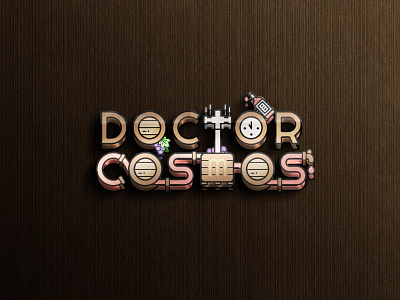 Concept logo for wine shop «Doctor Cosmos» app branding concept design icon illustration logo typography ui ux vector