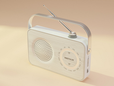 3d model radio 3d animation blender concept