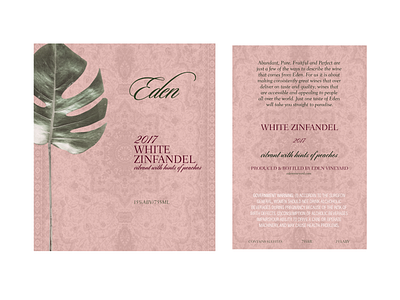 White Zinfandel Wine Label