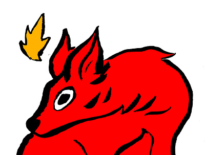 Kitsune design icon illustration logo
