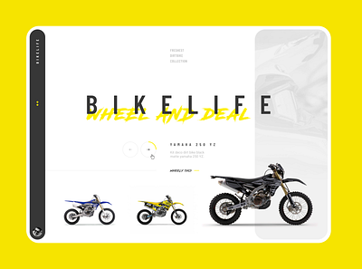 Bikelife - wheel and deal concept dirtbikes interface vibrant