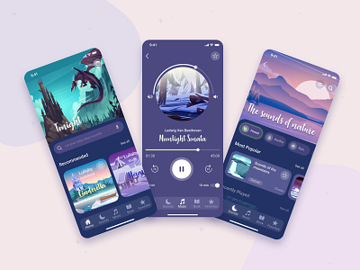 LullaBaby App app design illustration ui ux