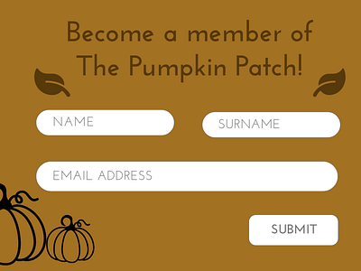 Pumpkin Patch Sign-up Form