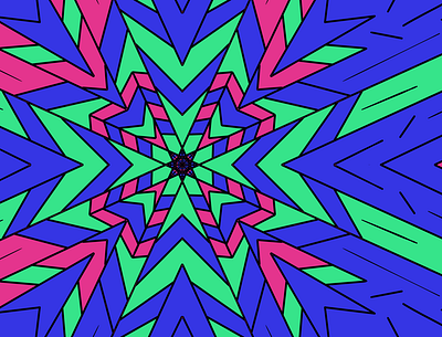 Color Blast | Digital Mandala abstract adobe art blue bright design digital digital art etsy geometric graphic graphic design green illustrator pink print procreate purple