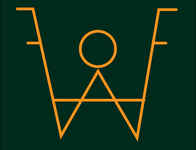 WAF Lettermark | Logo Design brand identity branding bright design digital art freelancer graphic design green illustration illustrator letter lettermark logo logo design yellow