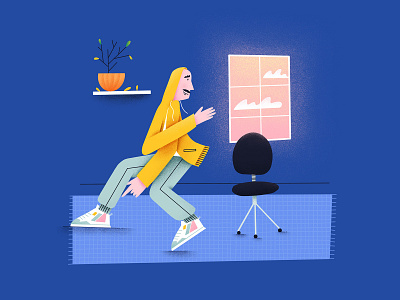 Spontaneous dance break break character design dance dancer human illustration illustration art music people procreate weird pose work at home