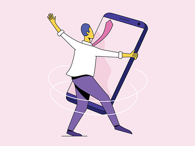 Friday feeling dancing dancing man friday illustration illustration art smartphone vector weekend