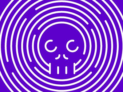 Day 13 Skull 31daysofskulls lines purple skull vector