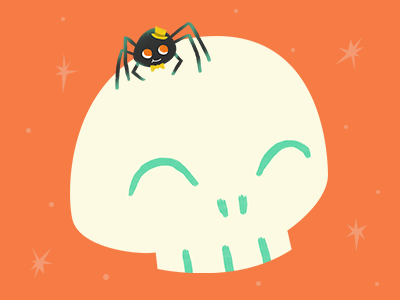 Day 31 Skull 31daysofskulls halloween skull spider