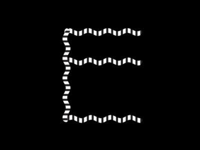 E! 36daysoftype aftereffects animatedtype blackandwhite lettere type typography
