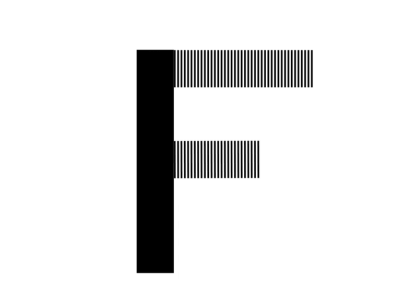 F! 36daysoftype aftereffects animatedtype blackandwhite letterf type typography