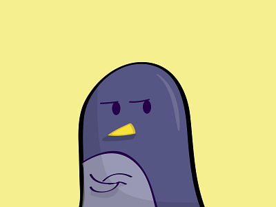 Bart the Penguin bart christmas frame crossed eyebrows hot weather illustration penguin telekom upset