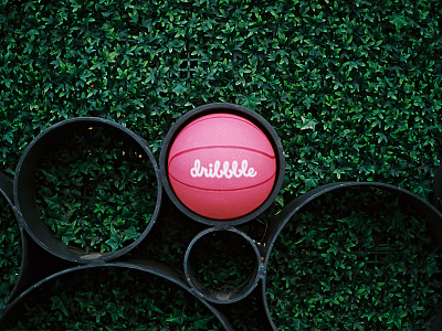 Double Dribbble ball basket ball circle double dribbble dribbble invite logo pink series shape