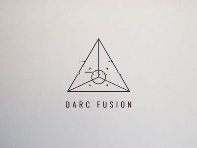 Darc Fusion Digital Logo darc fusion design digital glitch logo modern shape simple