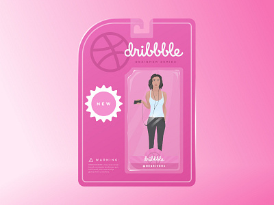 Meg Rivers Invite action dribbble figure invite packaging pink toy welcome