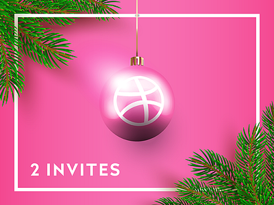 A Dribbble Christmas christmas dribbble holiday invitation invite ornament tree