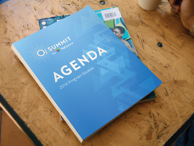 Summit Agenda Booklet Cover agenda booklet design print schedule summit triangle