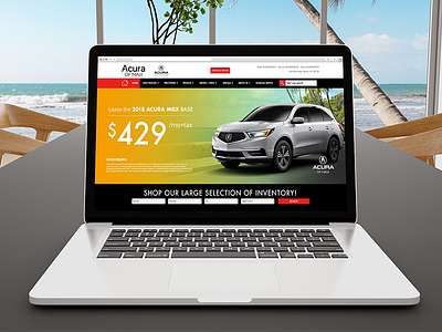 Automotive Promotional Sliders automotive coast color dealership gradient image slider tropical vehicle web