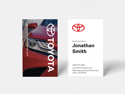 Toyota Business Cards automotive business card corporate minimal modern toyota