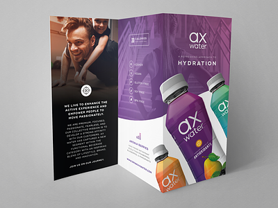 Trifold Brochure brochure drink fitness health product sports trifold