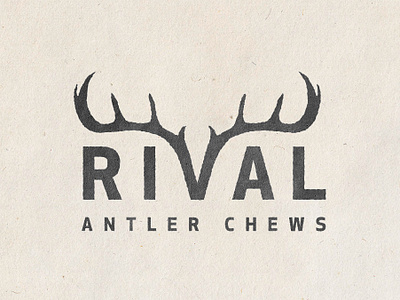 Rival Logo antler chew dog logo outdoors rival texture