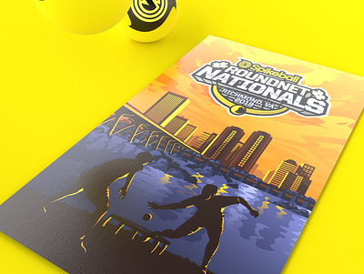 Spikeball Nationals Poster bridge city colorful illustration nationals poster richmond spikeball tournament travel vector virginia