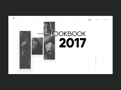Lookbook 2017 fashion illustrator lookbook shot ui web design white black women