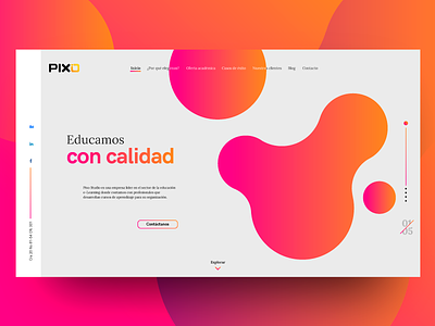 Homepage colorful colors gradients homepage pixostudio webdesign