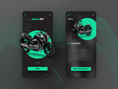 Motorbike App interface app branding design graphic design illustration logo typography ui ux