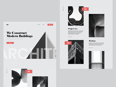 Architecture Landing Page Mockup