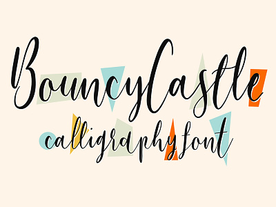 Free Bouncy Castle Modern Calligraphy Font calligraphy font design free font free font family free typeface handcrafted handwritten font modern calligraphy type type design typeface typography