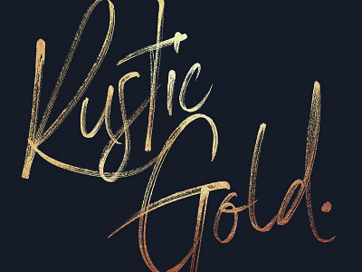 Rustic Gold - New SVG Font in Action