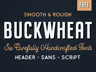 6 Free Vintage Fonts - The Buckwheat Font Family font font design font download fonts free fonts hand lettering lettering typography vintage fonts