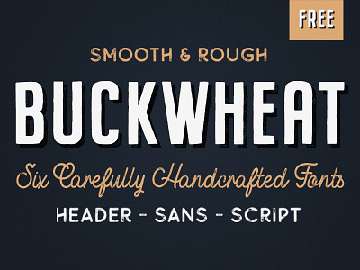 6 Free Vintage Fonts - The Buckwheat Font Family
